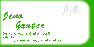 jeno ganter business card